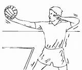 Voleibol Jogador Bola Sacando Desenho Volei Tudodesenhos sketch template