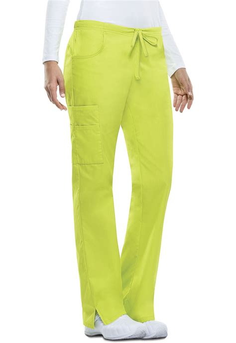Dickies Eds Signature Scrubs Pant For Women Mid Rise Drawstring Cargo