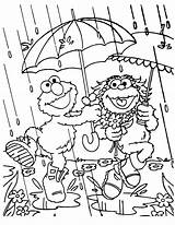 Coloring Pages Rain Elmo Printable Rainy Sheets Kids Muppets Color Sheet Print Days Zoe Clipart Rainfall Enjoying Book Worksheets Library sketch template