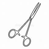 Forceps Icon Surgical Thin sketch template