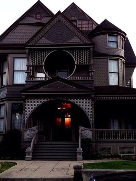 beautiful exterior gothic house victorian homes black house