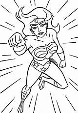 Wonder Woman Coloring Drawing sketch template