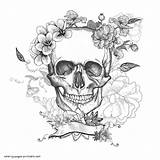 Gothic Skulls sketch template