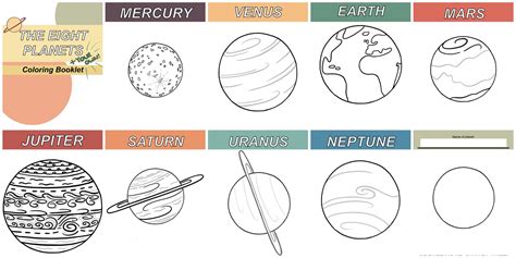 printable planets coloring booklet     etsy espana