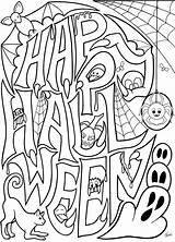 Halloween Coloring Pages Printables Printable Color Adults Print Getcolorings sketch template