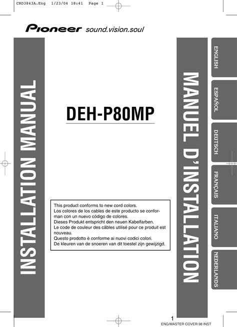 pioneer deh pmp user manual  pages original mode