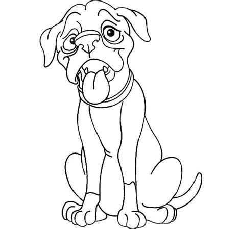thin boxer dog  hungry coloring pages  place  color