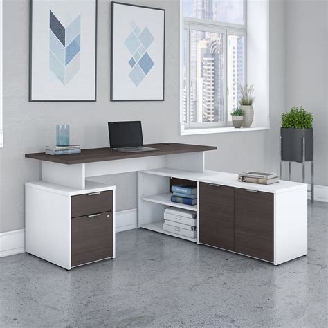 bush business furniture jamestown   shaped desk  dra