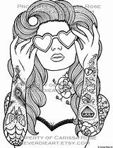 Coloring Pages Book Girl Girls Rose Adult Printable Carissa Print Books Adults Outline People Drawing Sweet Heart Made Own Digital sketch template