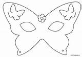 Butterfly Masquerade sketch template