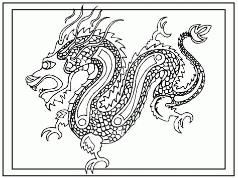 chinese dragon printable coloring home