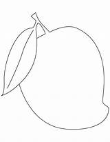 Mango Coloring Pages Fruit Drawing Kids Draw Clipart Plum Line Colouring Fruits Color Preschool Worksheet Drawings Printable Clip Sheets Worksheets sketch template