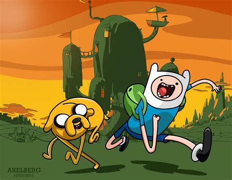 Finn And Jake Adventure Time Vector Art By Arelberg On