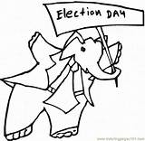 Holidays Election Coloring Printable Entertainment Color sketch template