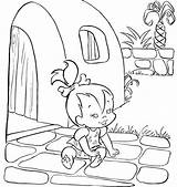 Coloring Flintstones Pages Pebbles Kids Book Disney Popular Books sketch template