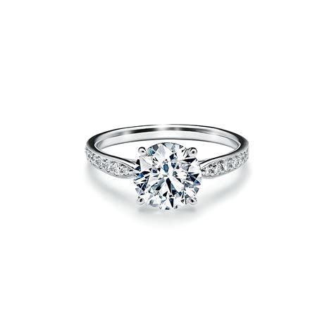 tiffany harmony engagement ring   diamond band  platinum tiffany