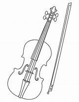 Violin Coloring Drawing Pages Music Drawings Bow Fiddle Dibujo Tattoo Color Sketch Sheet Kids Clipart Pencil Para Sheets Dibujos Pdf sketch template
