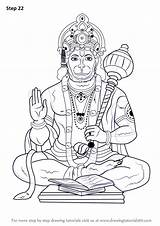 Hanuman Drawingtutorials101 Hinduism Learn Krishna Ganesha sketch template