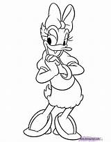 Daisy Duck Coloring Pages Mouse Mickey Disney Cartoon Disneyclips Color Printable Drawings Quilt Friends Romantic Pdf sketch template