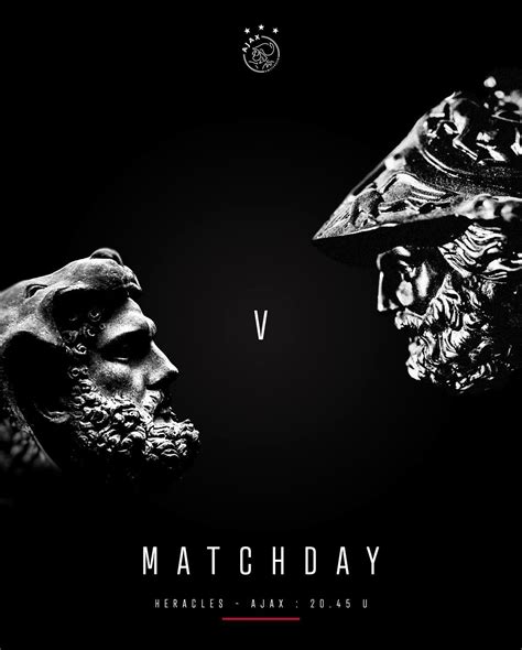 ajaxs matchday poster  tonights game  heracles depicted   greek gods