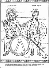 Coloring Ancient Greek Greece Sparta City Pages History Warriors Dover Publications Doverpublications States Grecia Antica Warrior Rome Adults Lineart Kids sketch template