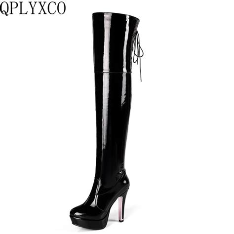 Qplyxco New High Quatily Sexy Big Size 34 48 Winter Boots Women Shoes