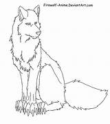 Firewolf Lineart sketch template