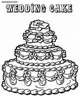 Cake Coloring Pages Colorings Wedding sketch template