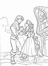 Rapunzel Coloring Pages Kids Disney Tangled Colouring Printable Raiponce Sheets sketch template