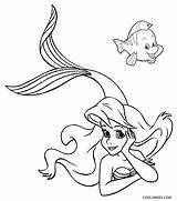 Mermaid Coloring Pages Little Printable Kids Cool2bkids sketch template