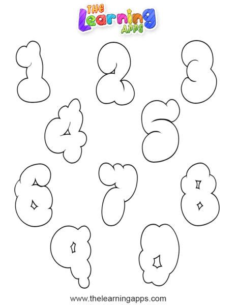 printable bubble numbers  kids  learning apps