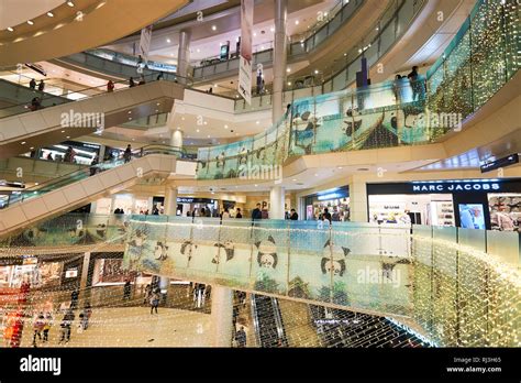 shenzhen china february   interior  mixc shopping mall mixc shopping mall