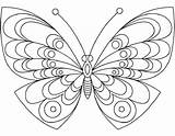 Coloring Butterflies Pages Butterfly Kids Print Flutter Branches Six Near sketch template