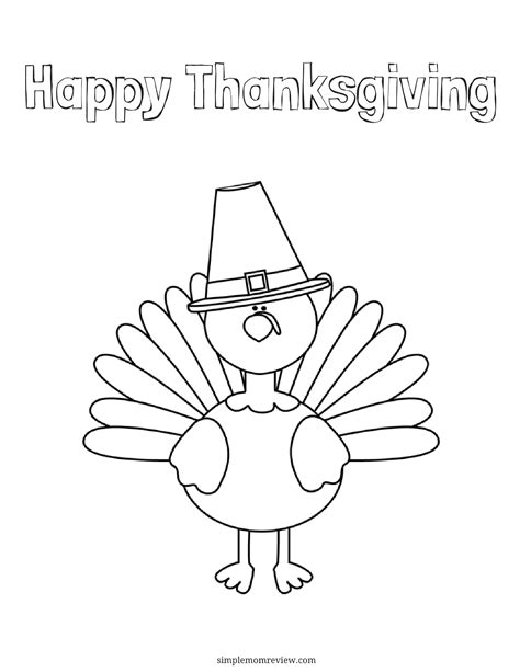 turkey coloring page  printable simple mom review