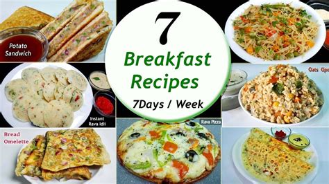 breakfast recipes  daysweek breakfast recipes simple easy