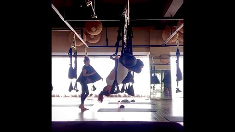 aerial yoga pose inverted butterfly youtube
