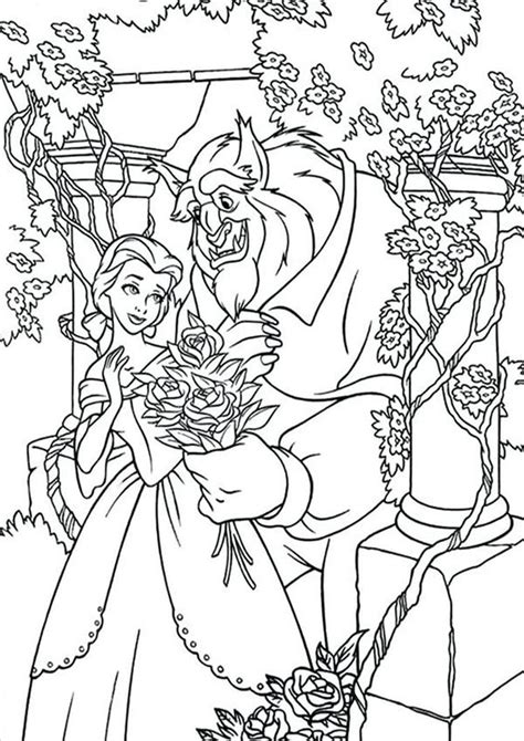 easy  print beauty   beast coloring pages tulamama
