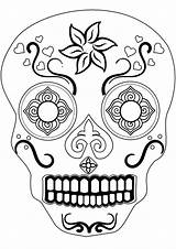 Calavera Caveira Mexicana Muertos Skulls Scribblefun sketch template