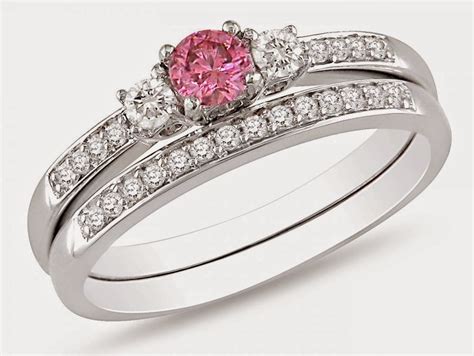 matching engagement  wedding rings sets uk  pink diamond