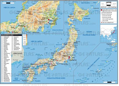 carte du japon plusieurs cartes du pays en asie villes relief