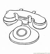 Telephone Coloring Pages Phone Old Printable Vintage Color Electronic Electronics Drawing Telecom Cell Technology Online Fax sketch template