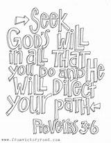 Seek Will God Coloring Blessed Hope Prov sketch template