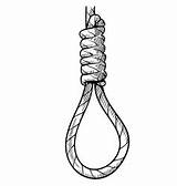 Rope Noose Vector Sketch Knot Hanging Suicide Doodle Hang Gallows Vectors sketch template