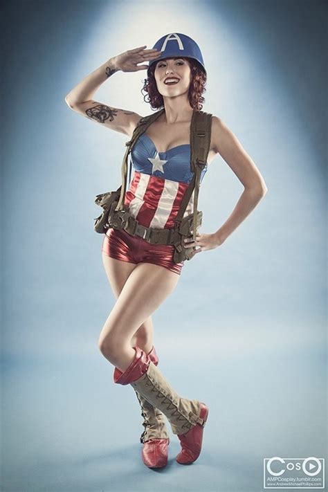 cosplay this femme captain america is pin up perfection omega level