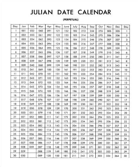 julian calendar graphics calendar template  printable