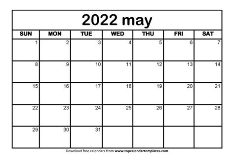 blank   printable calendar  templates