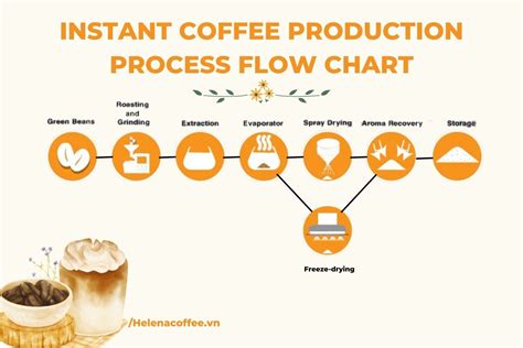 coffee production process flow chart imagesee