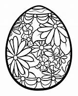 Easter Egg Coloring Pages Printable Template Clipart Clip sketch template