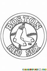 Coloring Boston Pages Sox Red Logo Baseball Celtics Printable Sheets Sports Kids Socks Color Mlb Logos Print Adult Teams Activity sketch template