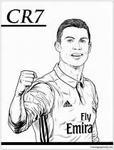 Ronaldo Cristiano Pages Coloring Color Online Template sketch template
